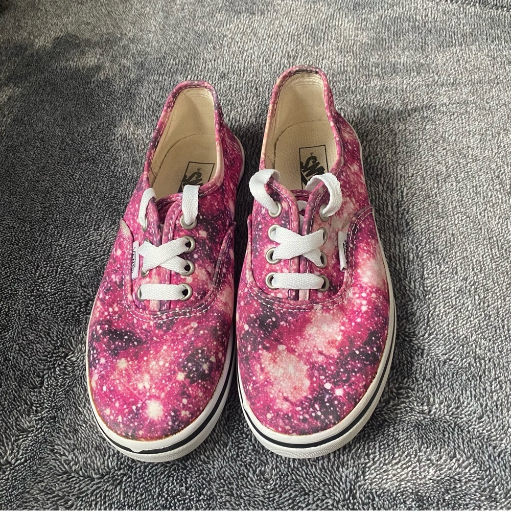 Vans Authentic Galaxy Cosmic Pink Nebula Low Top Sneakers Youth Size 1.0 - Picture 2 of 7